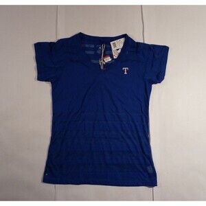 OFFICIAL MLB Texas Rangers Baseball T-Shirt Women's Size Large Blue Red White